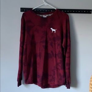 Pink oversized crew neck sweatshirt